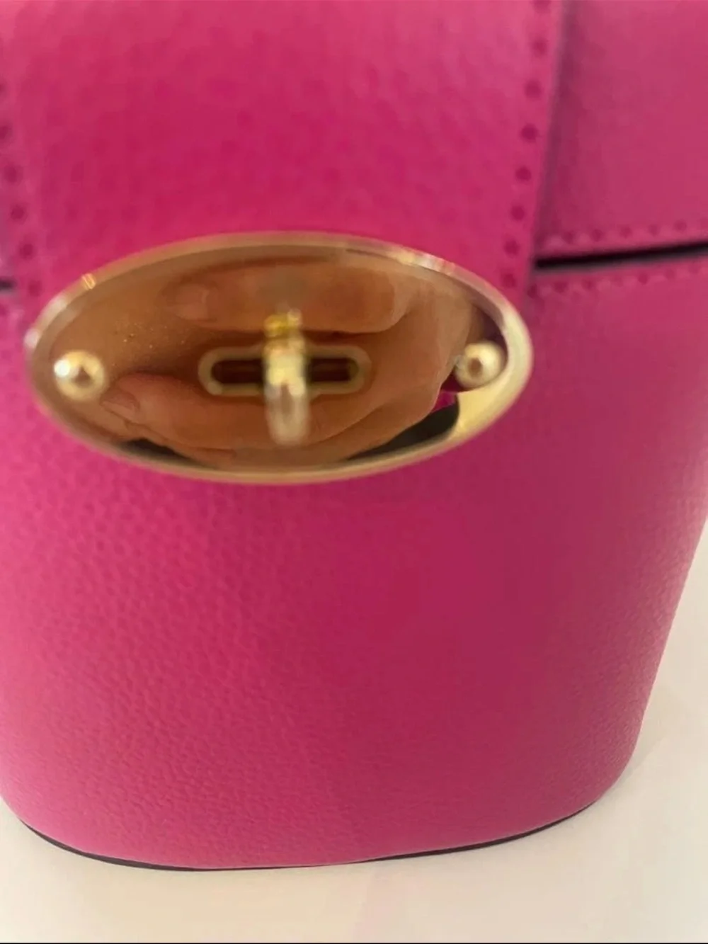 Mulberry Hot Pink Leather Mini Vanity Bag with Scarf-Wrapped Handle